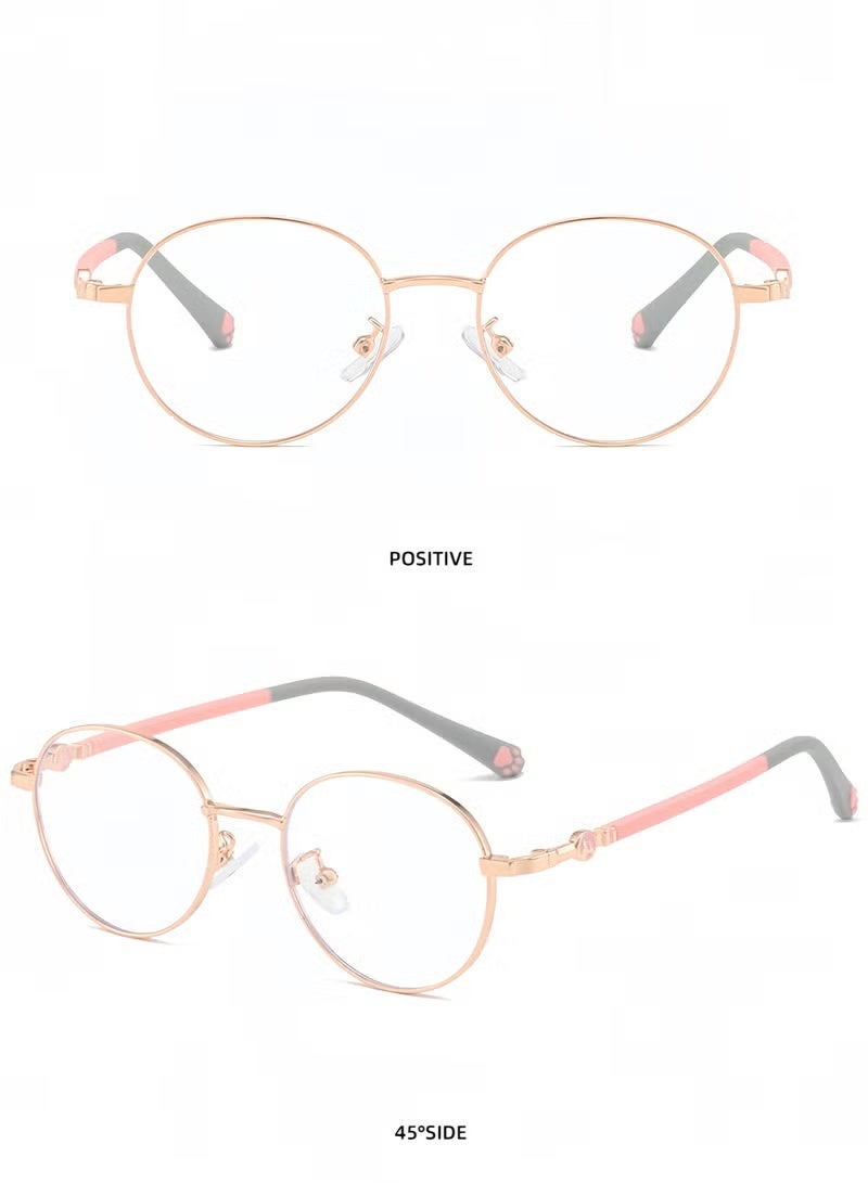 Kids Blue Light Blocking Glasses, Anti Eyestrain Computer Glasses, Gaming Eyewear UV400 Protection with Light Weight Metal Frame for Boys Girls and Children Age 3-12, Pink - Image 5