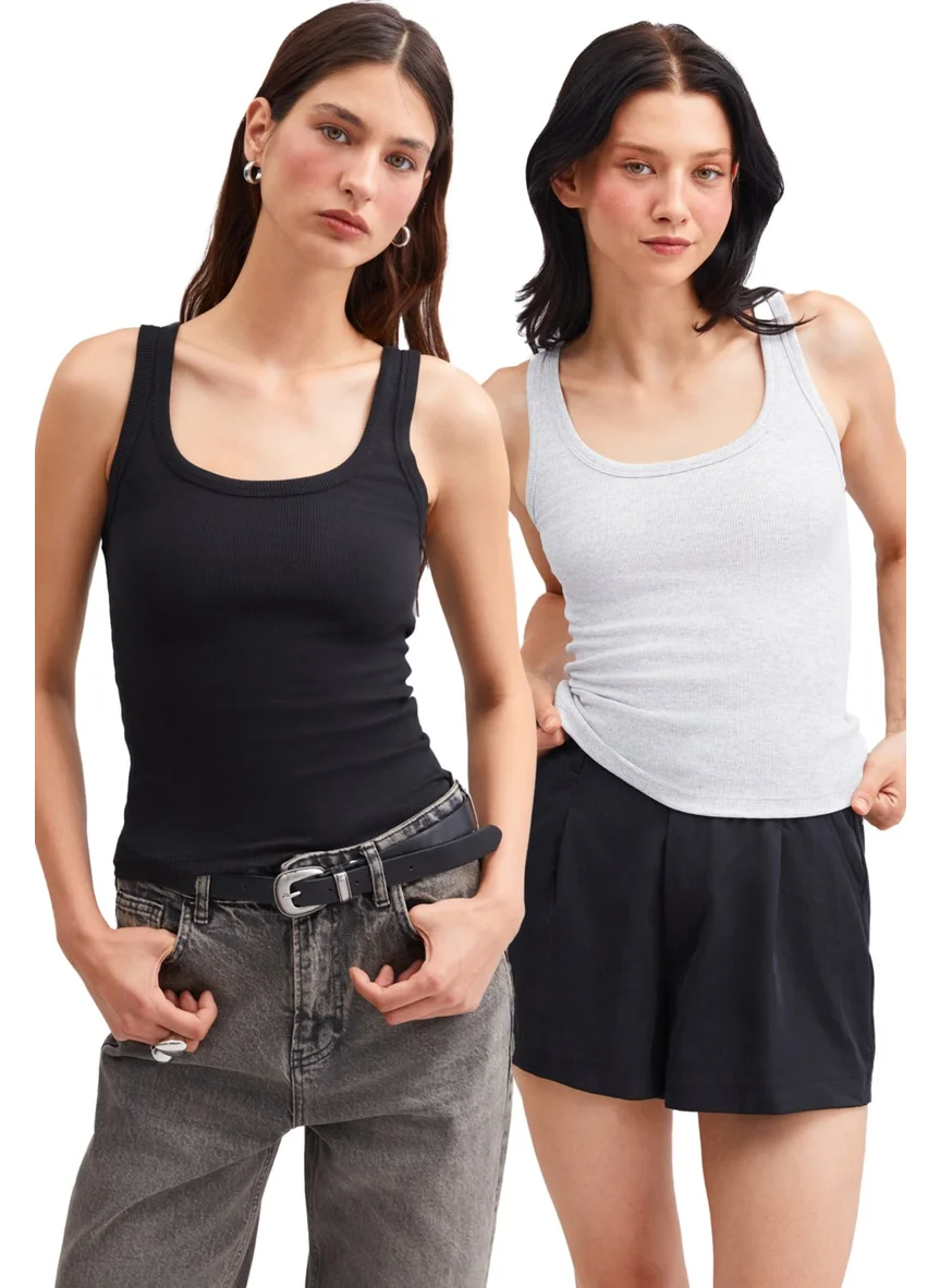 جريميلانج Marinette Women Regular - Black Tank Top