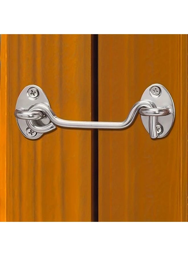 2pcs 3 Inch Stainless Steel Barn Door Latch Heavy Duty Gate Lock With Screws - Image 2