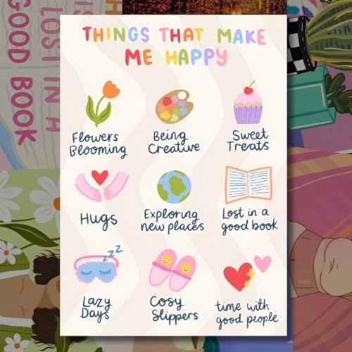 auraposter Paper Manifestation Poster|(Set Of 40)|Positive Affirmation Cards|Vision Board Supplies (15 X10 Cm)|Feel Good For Wall,Bedroom,Living Room|Pink Girly Aesthetic Posters|Glue Dots Included - Image 2