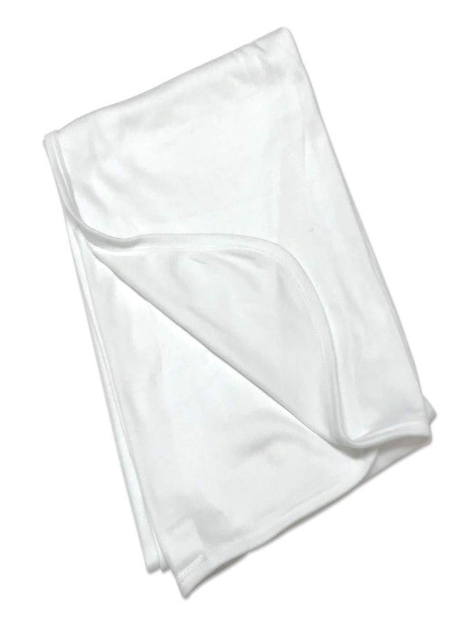 Laughing Giraffe 100% Polyester Sublimation Blank Baby Receiving Blanket White (30"X 40" -LG4412)