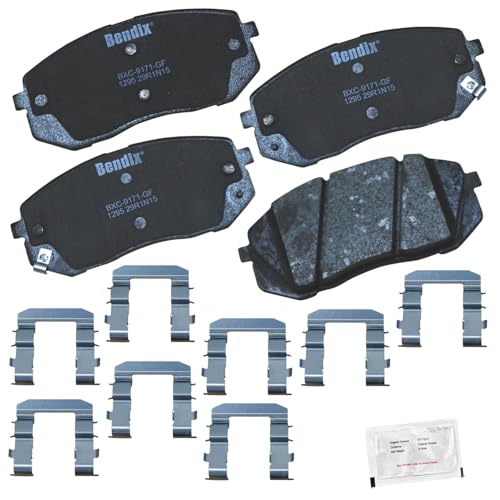 Bendix Priority1 CFC1295 Ceramic Front Brake Pads for Hyundai Sonata 2015, Tucson 2017-2010, Kia Cadenza 2016-2014, Rondo 2012-2007, Soul EV 2017-2015, Sportage 2016-2011 - Image 2