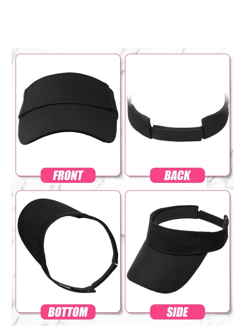 شو وو 5 Pcs Sports Sun Visor Hats Women Men Golf Visors Hat for Adjustable Cap Athletic - Image 2
