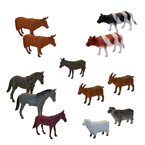 Get Ready Kids Farm Animal Toys 12 Large Plastic Animal Figurines for Toddlers Farm Animals for Kids 15 - Image 1