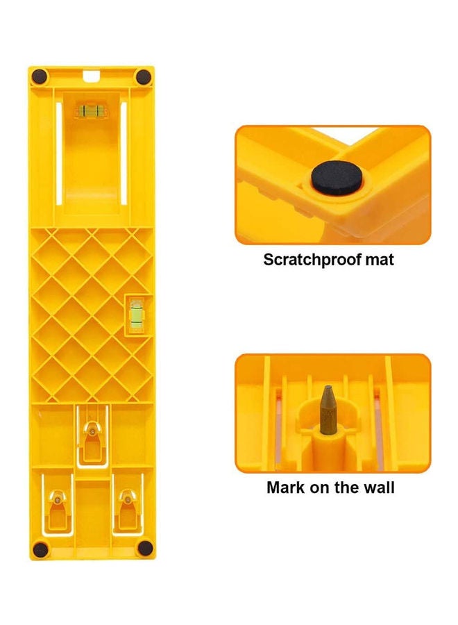 AMERTEER Portable Picture Frame Hanger Tool With Bubble Level Yellow 100grams - Image 5