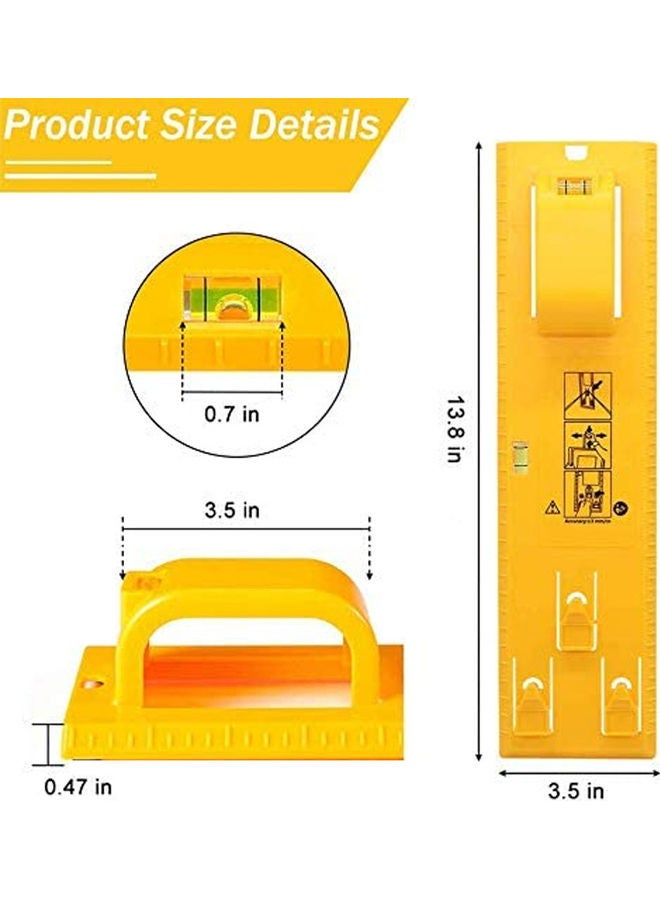 AMERTEER Portable Picture Frame Hanger Tool With Bubble Level Yellow 100grams - Image 3