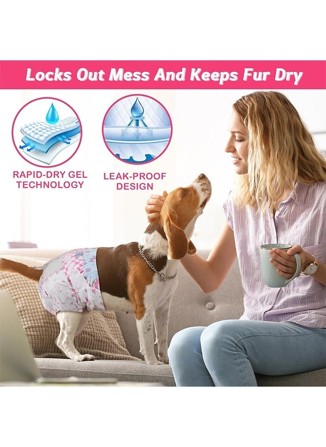 Generic - Disposable Pet Diapers for Female Dogs Super Absorbent Soft Heating and Diapers Female Liners  Including 10pcs Diapers for Dogs and Cats - Image 1