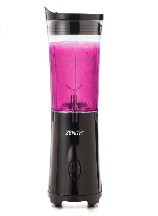 Zenith Portable Blender for Shakes and Smoothies with 14 Oz BPA Free Travel Cup and Lid, Durable Stainless Steel Blades for Powerful Blending Performance, Black (77406) - Image 1
