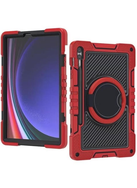 Shockproof Case Compatible with Samsung Galaxy Tab S10 Plus 12.4 Inch 2024, 360° Rotating Handle, Three-in-one Shatter-Seismic and Anti Fall Shell Cover Pen Slot