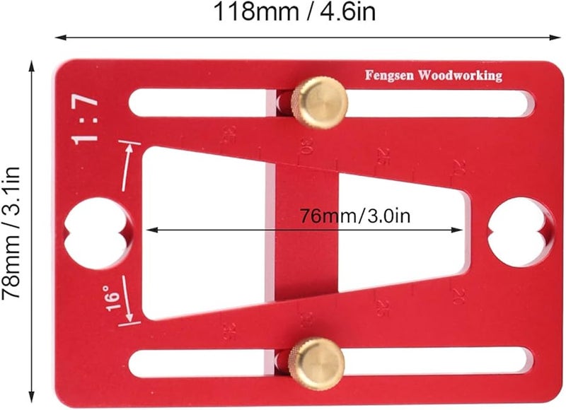 Adjustable Woodworking Dovetail Guide Aluminum Alloy Template Scriber for Cabinetry Furniture - Image 3
