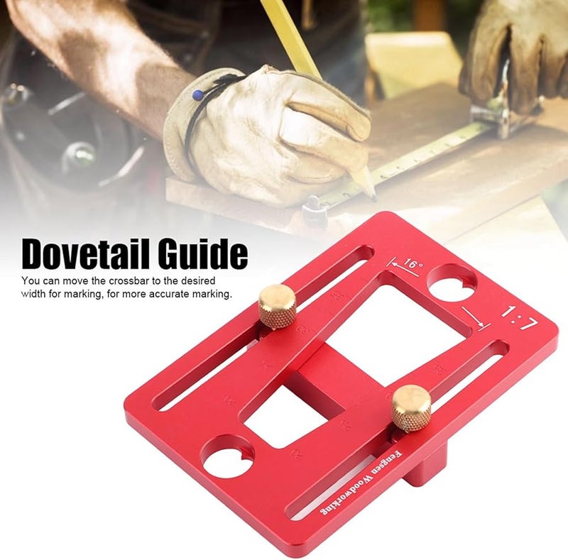 Adjustable Woodworking Dovetail Guide Aluminum Alloy Template Scriber for Cabinetry Furniture - Image 4