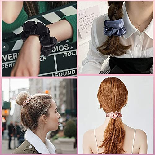 Belicia 6 Pack Satin Hair Bands Soft Elastics Hair Ties Hair Accessories for Women Teenage Girls Ponytail Holders - Image 5
