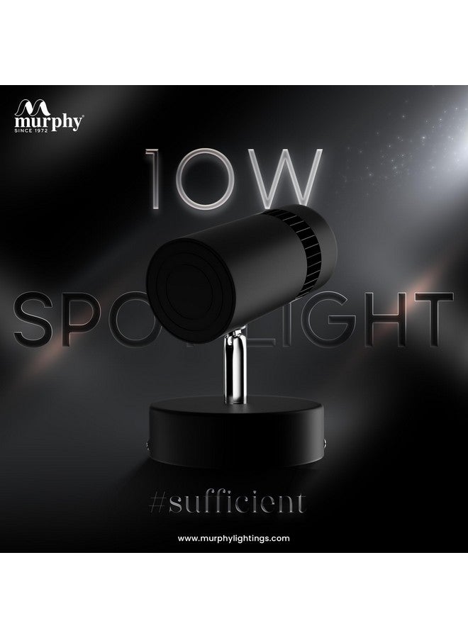 Murphy Aluminium 10W Adjustable Black Aliminum Led Wall Cob Surface Mounted Spot Light With 2 Years Warranty (Warm White, Pack Of 1) - Image 4