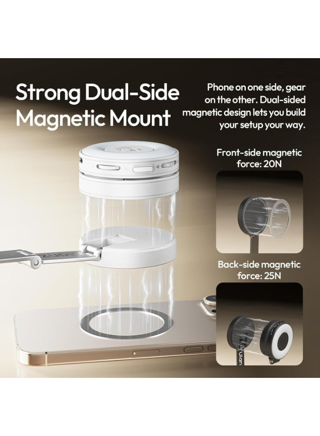 يولانزي حامل ثلاثي مغناطيسي للهاتف من يولانزي، طراز MT85، يفتح تلقائيًا، مزود بأربعة أرجل محسّنة، وعصا سيلفي قابلة للتمديد بطول 60 بوصة، مناسب لإنشاء المحتوى/مدونات الفيديو، متوافق مع أجهزة iPhone 17/16/15/14/13/12 (أسود) - Image 5