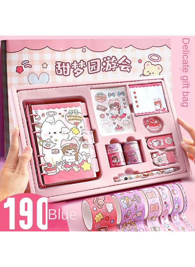 Bluejw Net Red Hand Ledger Suit Cute Girl Diary Walking Stick Material Tool Material Tape Sticker Gift Box To Zhe - Image 2