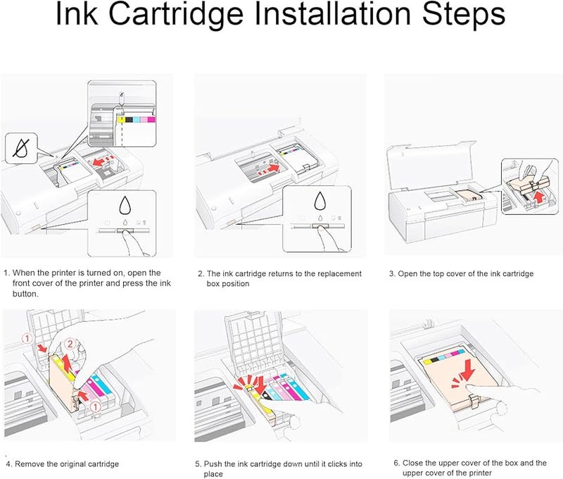 خرطوشة حبر عالية السعة بديلة لكانون TS705 TR7550 مع 6 ألوان حبر منخفض اللزوجة - Image 5
