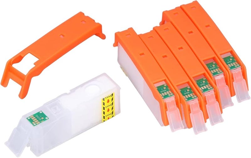 خرطوشة حبر عالية السعة بديلة لكانون TS705 TR7550 مع 6 ألوان حبر منخفض اللزوجة - Image 3