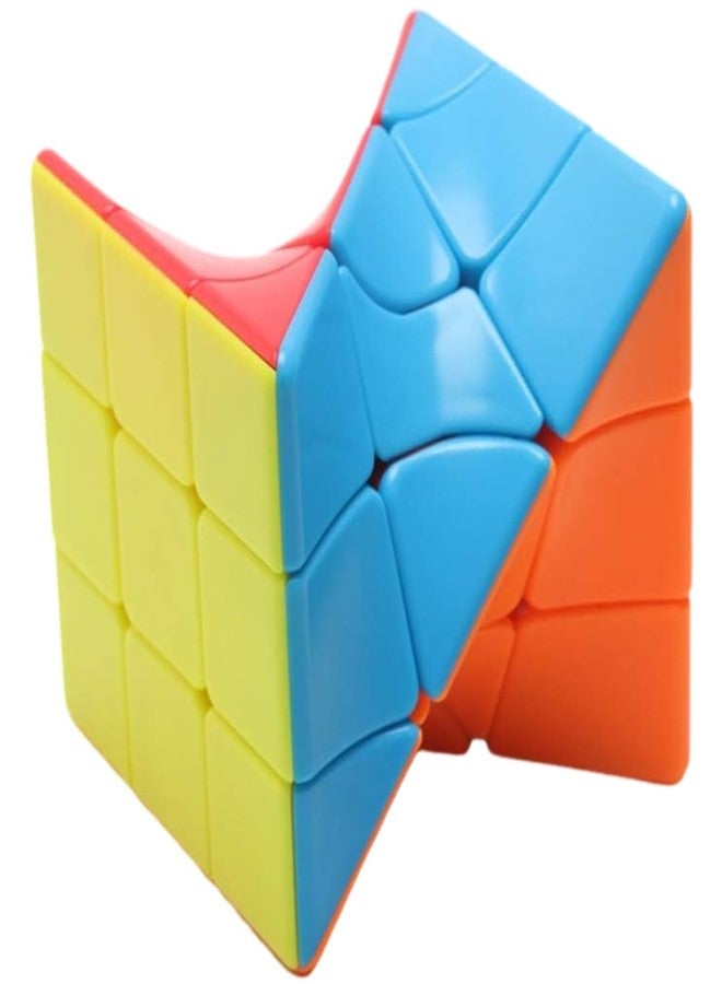 Hawkister 3x3x3 Middle Curve Twisted Magic Cube | Stickerless Twist Shape Mod Speed Cube | 90-Degree Angled Design, Smooth Turning Eco-Friendly ABS Logic Brain Teaser for Kids & Adults - Image 2
