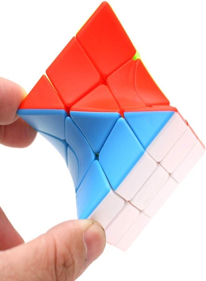Hawkister 3x3x3 Middle Curve Twisted Magic Cube | Stickerless Twist Shape Mod Speed Cube | 90-Degree Angled Design, Smooth Turning Eco-Friendly ABS Logic Brain Teaser for Kids & Adults - Image 3