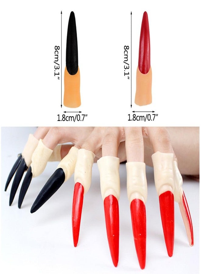 NewL Nail Claws False Nail Arrow Claw Rings Cosplay Nail Finger Tips Party 2025 Halloween Prop Talon Claw Paw Finger Fingertip Arrow Claw Rings Finger Claw Witch Claws Armor Finger 20PCS - Image 2