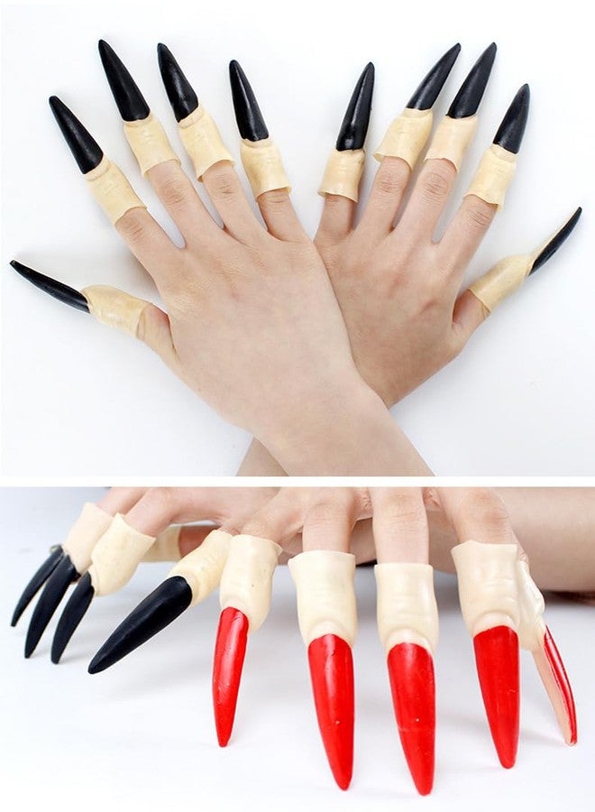 NewL Nail Claws False Nail Arrow Claw Rings Cosplay Nail Finger Tips Party 2025 Halloween Prop Talon Claw Paw Finger Fingertip Arrow Claw Rings Finger Claw Witch Claws Armor Finger 20PCS - Image 5