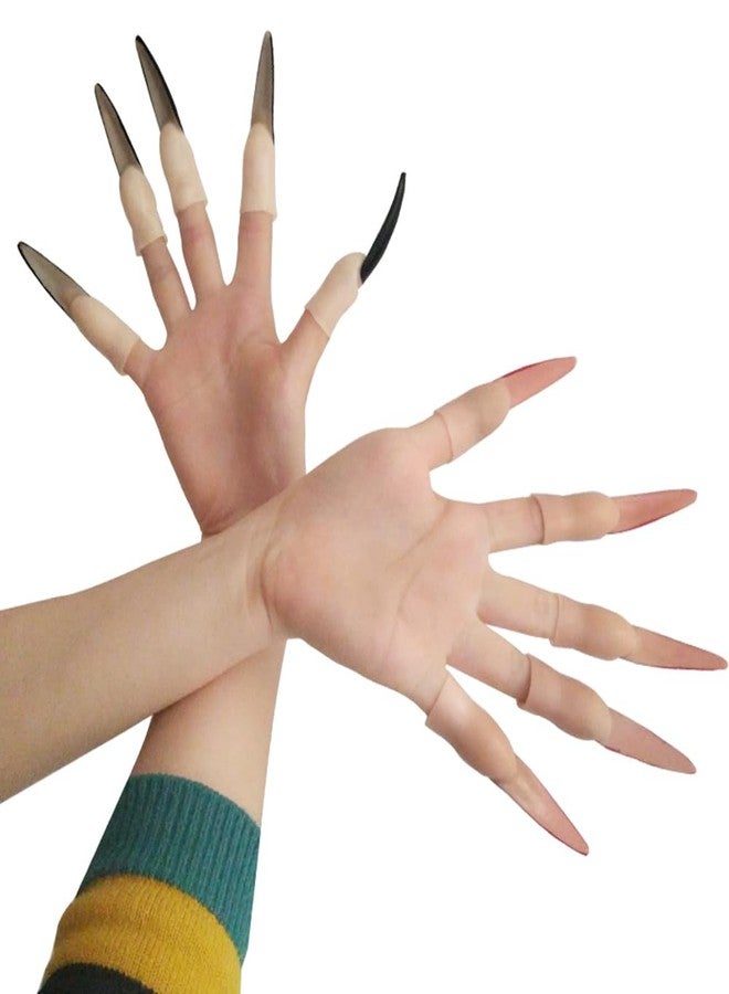 NewL Nail Claws False Nail Arrow Claw Rings Cosplay Nail Finger Tips Party 2025 Halloween Prop Talon Claw Paw Finger Fingertip Arrow Claw Rings Finger Claw Witch Claws Armor Finger 20PCS - Image 3