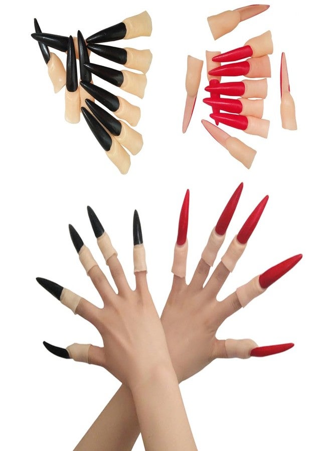 NewL Nail Claws False Nail Arrow Claw Rings Cosplay Nail Finger Tips Party 2025 Halloween Prop Talon Claw Paw Finger Fingertip Arrow Claw Rings Finger Claw Witch Claws Armor Finger 20PCS - Image 1