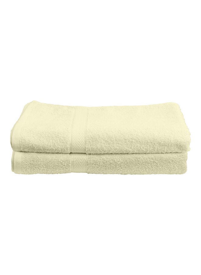 Princess 2-Piece Fast Absorbent Bath Towel Set Cream 70 x 140cm - Image 4