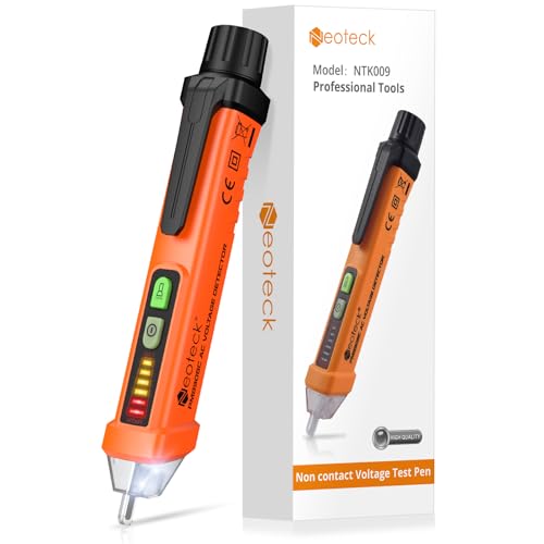 Neoteck Non-Contact AC Voltage Tester Pen, AC 12-1000V, LED Flashlight, Buzzer Alarm for Live/Null Wire Judgment - Image 1