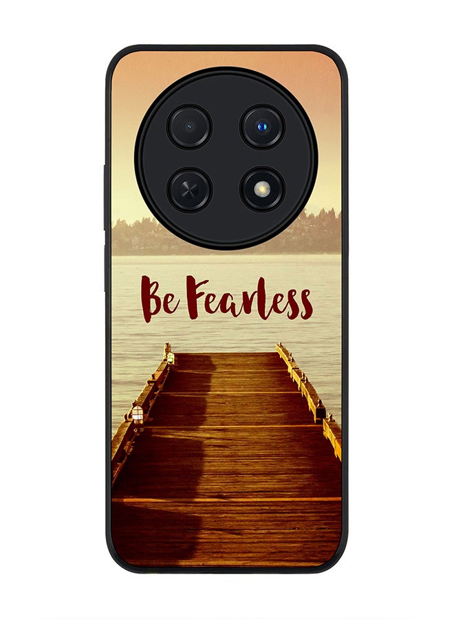 Stylizedd Rugged Black edge case for Huawei nova 12i 4G, Slim fit Soft Case Flexible Rubber Edges Anti Drop TPU Gel Thin Cover -  Be Fearless - Image 1