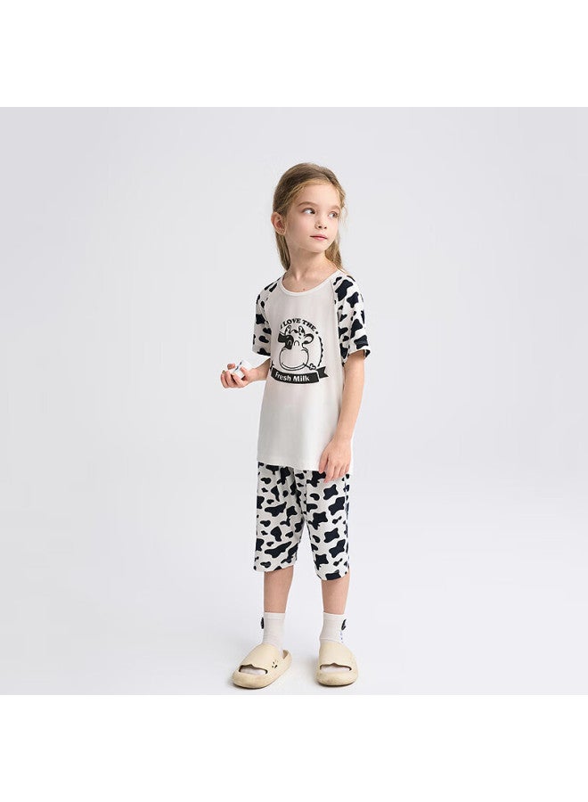 Aimer kids مجموعة بيجاما قصيرة الأكمام للأطفال من إيمر كيدز، مضادة للميكروبات - Image 2
