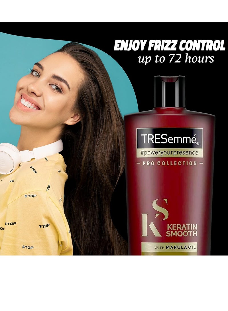 TRESemmé Tresemme Keratin Smooth Shampoo with Marula Oil, Pro Collection - 24 Fl Oz / 700 mL x 2 Pack - Image 5