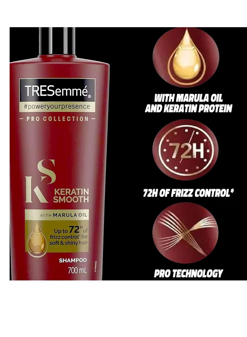 TRESemmé Tresemme Keratin Smooth Shampoo with Marula Oil, Pro Collection - 24 Fl Oz / 700 mL x 2 Pack - Image 4