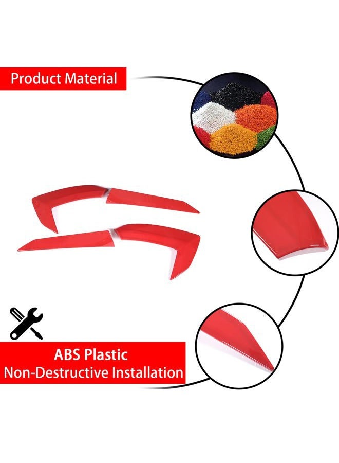 Sekhyna Body Side Fender Air Outlet Cover Trim ABS 4PCS Compatible with Corvette C8 Stingray 2020 2021 2022 2023 Exterior Door Handle Protection Cover Sticker Trim (Sports Red) - Image 5
