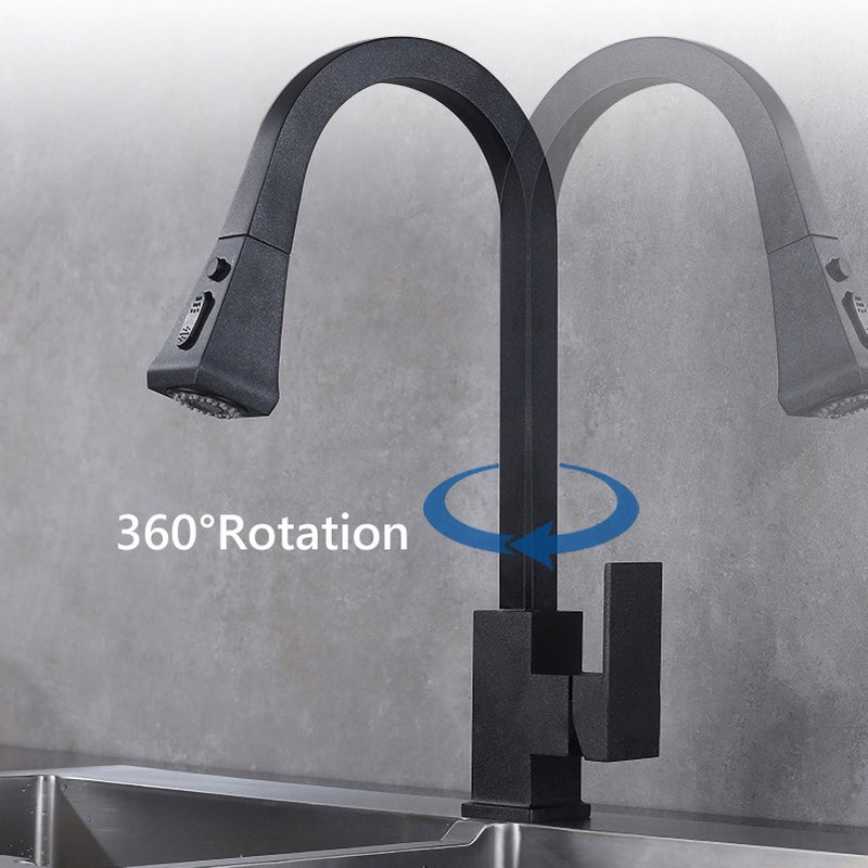 Kitchen Faucet Sink Faucet Pull Out Faucet Single Handle High Arc Kitchen Faucet Dual Mode Kitchen Sink Faucet Water Splashing Kitchen Sink Faucet Stainless Steel Kitchen Faucets - Image 2