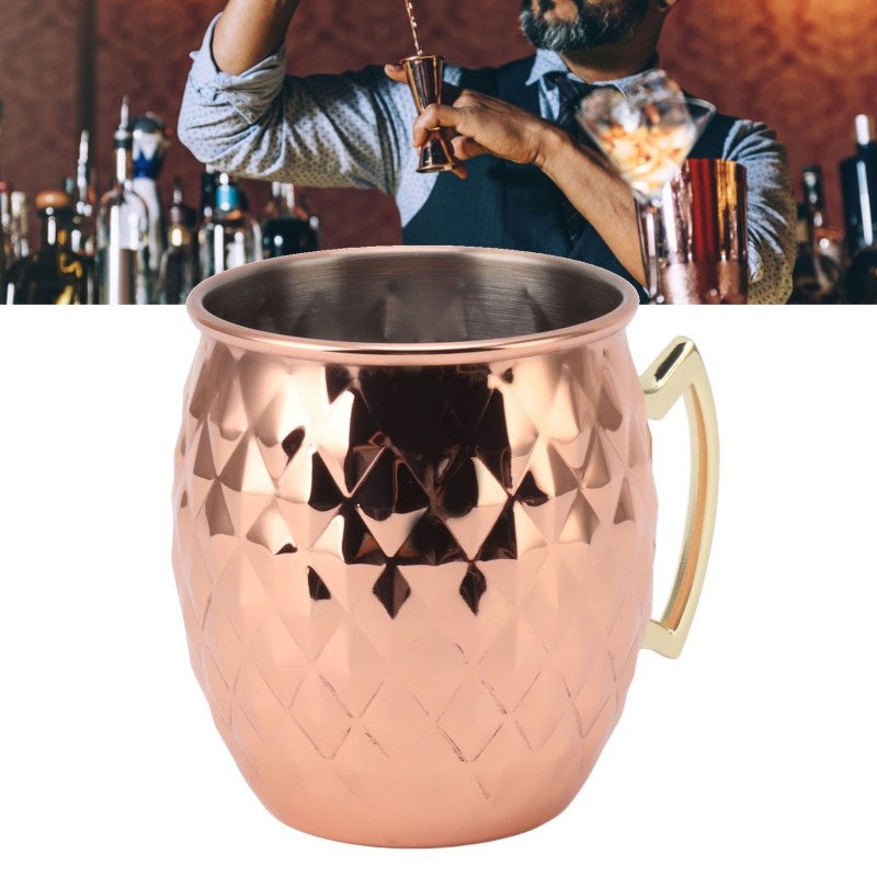 Stainless Steel Mugs: 18/8 Premium Material, Ergonomic Handle - Vintage Style Cocktail Mugs for Home Bars, Pool Parties, Cocktail Lovers & Home Bartenders - Image 3