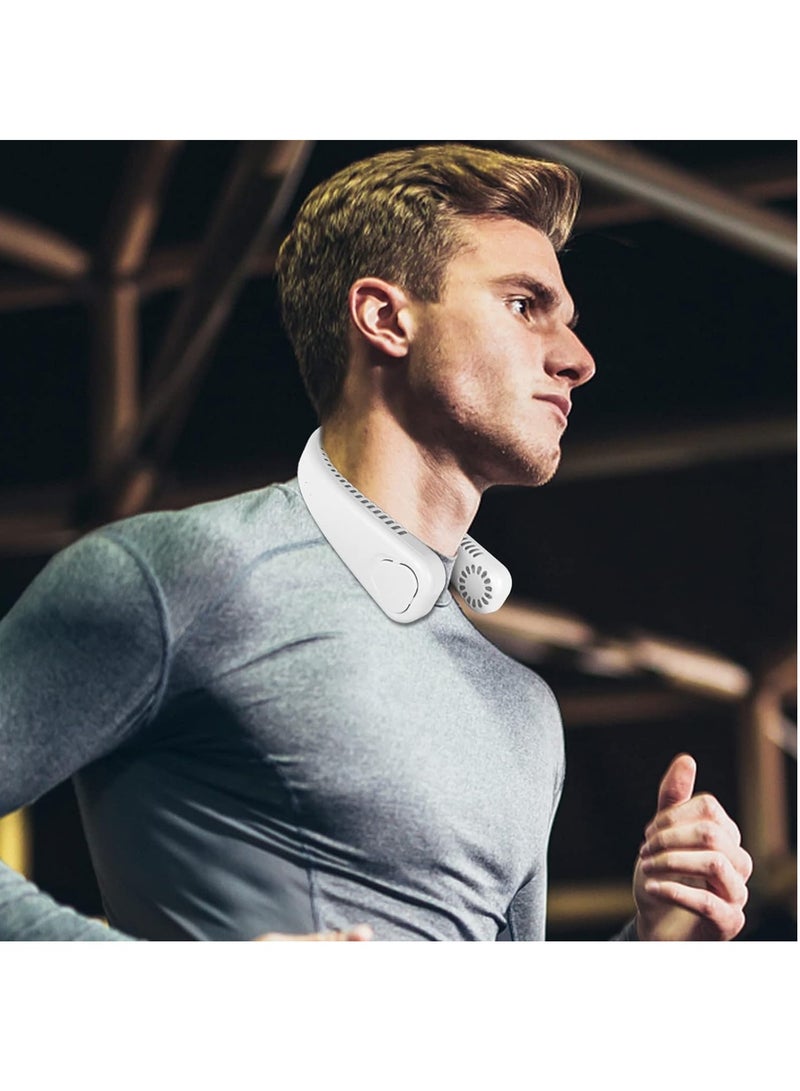 ELTRAZONE Portable Neck Fan Hands Free Bladeless Wearable Personal Fan, Leafless, Rechargeable, Headphone Design with 3 Speeds - Image 3