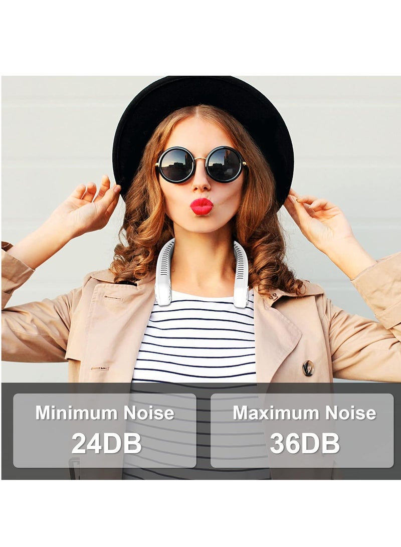 ELTRAZONE Portable Neck Fan Hands Free Bladeless Wearable Personal Fan, Leafless, Rechargeable, Headphone Design with 3 Speeds - Image 4