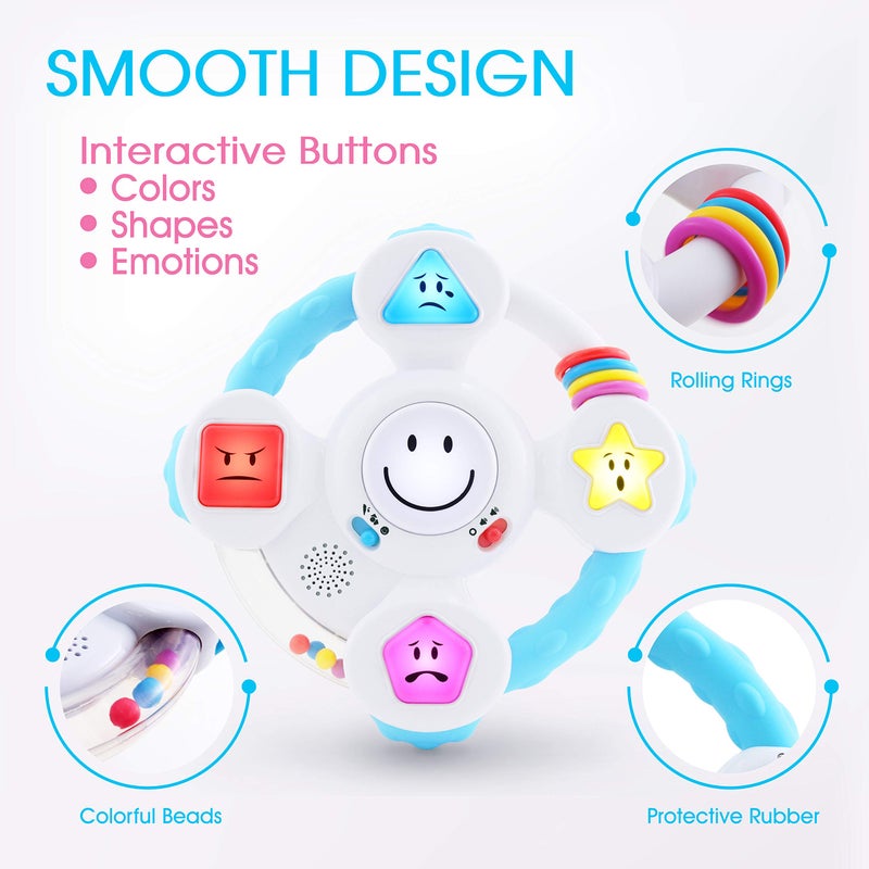 BEST LEARNING My Spin & Learn Steering Wheel - Interactive Educational Toys for 6 to 36 Months Old Babies & Toddlers - Learn Colors, Shapes, Feelings & Music - Birthday Gifts for Children - Image 5