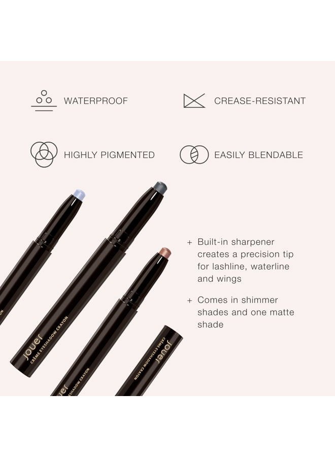 Jouer Crème Eyeshadow Crayon | Men & Women | Built-In Sharpener | Dermatologist Tested | Waterproof, Fast Drying & Crease Resistant Formula - Image 2