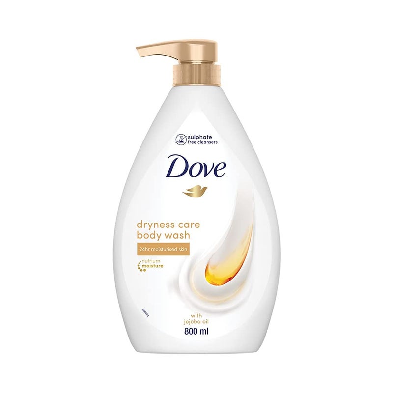 Dove Dryness Care Bodywash infused with Jojoba Oil to deeply nourish your skin 100 gentle and paraben freesulphate free cleansers 100 plant based moisturisers 800ml - Image 1