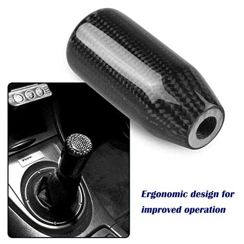 RYANSTAR RACING RYANSTAR Universal Gear Shift Style Knob,Car Modified Carbon Fiber Stand Head Manual Transmission Shift Lever Knob Head Wave Stick Shift Knob - Image 2