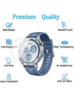 X-level 2 Pcs Huawei Watch GT 5 46MM Screen Protector, HD Premium Real Screen Protector Dustproof Anti-Scratch Bubble Free Tempered Glass Protection Film Smartwatch Accessories  - Image 2