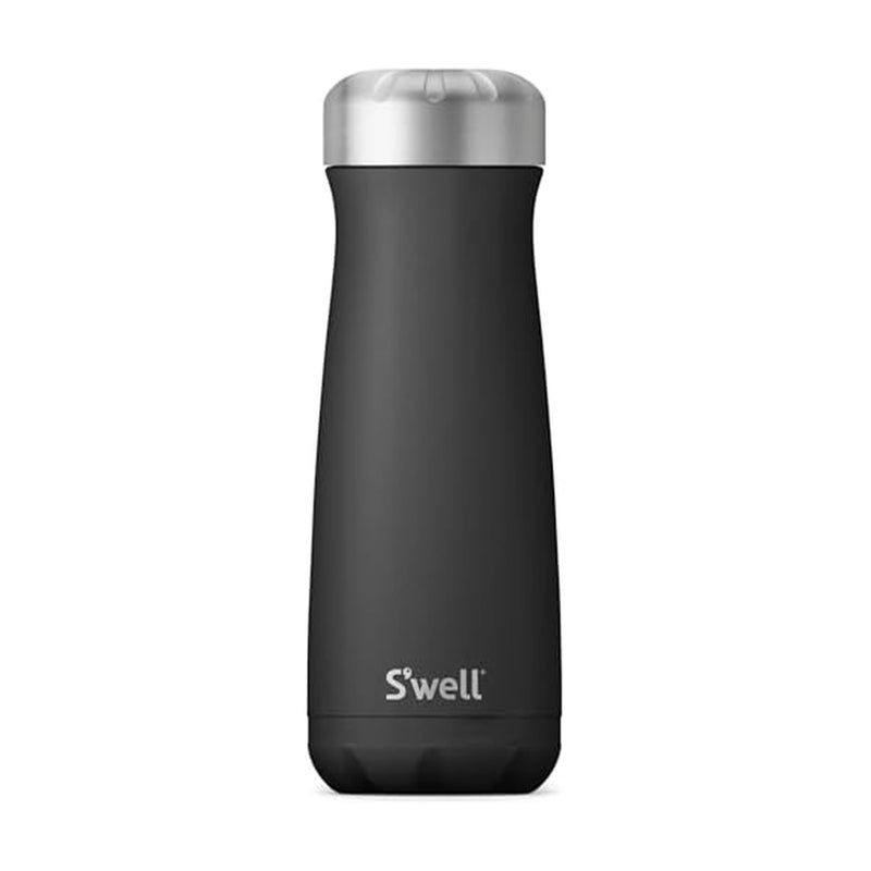 S'well Stainless Steel Traveler, 20oz, Onyx, Triple Layered Vacuum Insulated Containers Keeps Drinks Cold for 36 Hours and Hot for 15, BPA Free, Easy Carrying On the Go - Image 1