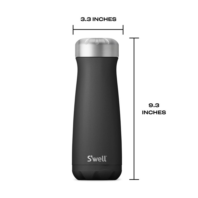 S'well Stainless Steel Traveler, 20oz, Onyx, Triple Layered Vacuum Insulated Containers Keeps Drinks Cold for 36 Hours and Hot for 15, BPA Free, Easy Carrying On the Go - Image 4