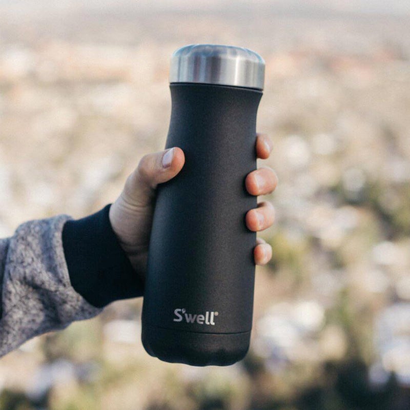 S'well Stainless Steel Traveler, 20oz, Onyx, Triple Layered Vacuum Insulated Containers Keeps Drinks Cold for 36 Hours and Hot for 15, BPA Free, Easy Carrying On the Go - Image 5