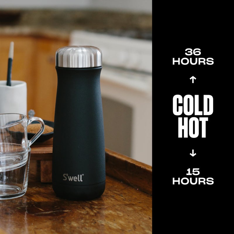 S'well Stainless Steel Traveler, 20oz, Onyx, Triple Layered Vacuum Insulated Containers Keeps Drinks Cold for 36 Hours and Hot for 15, BPA Free, Easy Carrying On the Go - Image 2