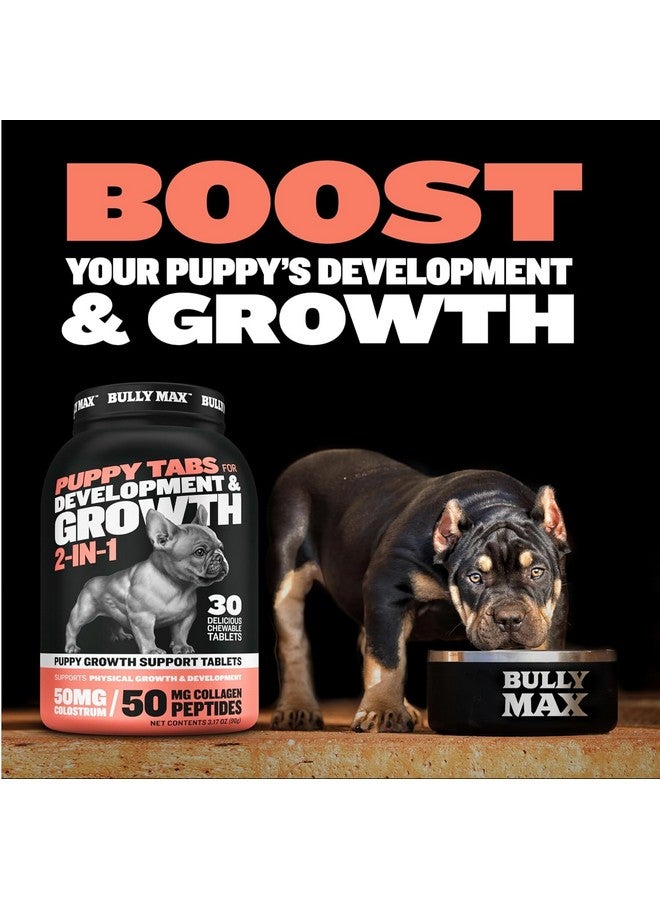 Bully Max 2-in-1 Puppy Vitamins - 30 Chewable Tablets for Development and Growth of Puppies - Dog Vitamin Tablet Supplements for Small Dogs, Large Breed Pups and Growing Dogs - 3 Bottles - Image 3