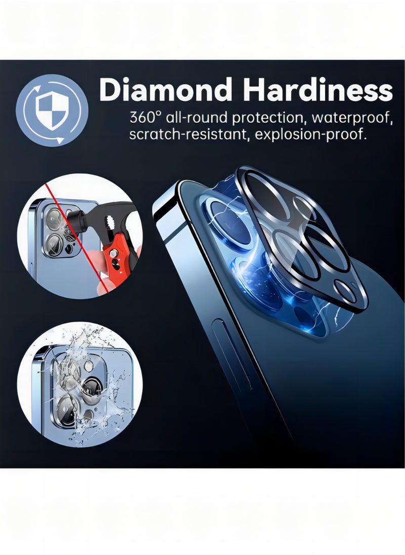 Generic - [2+2 Pack] Tempered Glass Screen Protector For Apple iPhone 16 Pro Max, 2Pcs Tempered Glass Screen Protector and 2Pcs Camera Lens Protector Set, Easy Installation with Alignment Frame,  HD, Bubble Free, Anti-Drop and Anti-scratch, Anti-Fingerprint, tempered glass screen protector 9H hardness anti fingerprint scratch resistance high-quality full glue edge to edge anti shatter glass for iPhone 16 Pro Max - Image 1