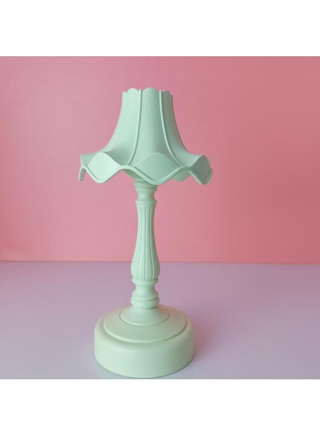 Vintage Lotus Leaf Usb Lamp Girl's Heart Ins Student Dormitory Desktop Flower Decorative Table Lamp Bedroom Ornaments Night Light-Color:058-1 Green  - Image 1